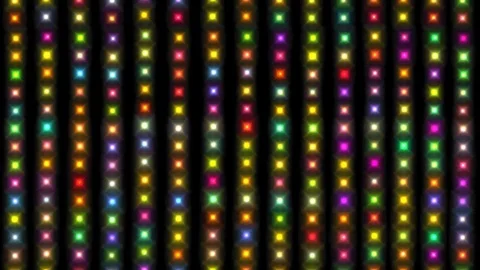 Bright Light Disco Mosaic Wall   -    Alpha Channel Stock Footage 71950970