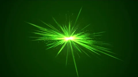 Bright Light Effect Animation - Loop Green Stock Footage 78222570