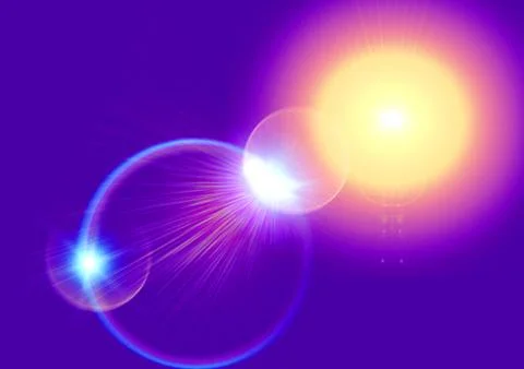 Bright light effect with beams and highlights shine with purple light . Modern Stock Illustration