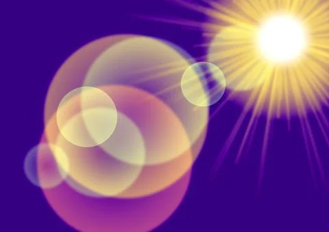 Bright light effect with beams and highlights shine with purple light . Modern Stock Illustration