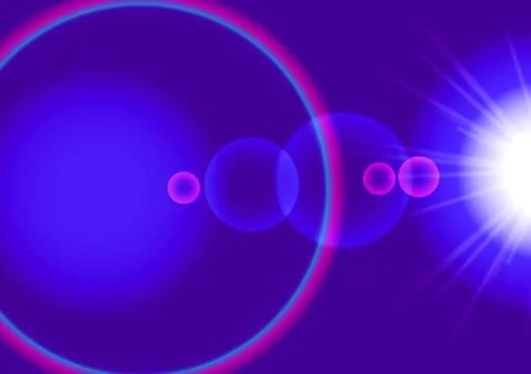 Bright light effect with beams and highlights shine with purple light . Modern Stock Illustration