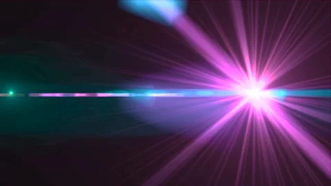 Bright light effect, ray splashes from the right side of the screen. The fl.. Stock Footage 253190509