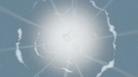 Bright light emerging from a cloudy sky during a storm Video stock 337410590