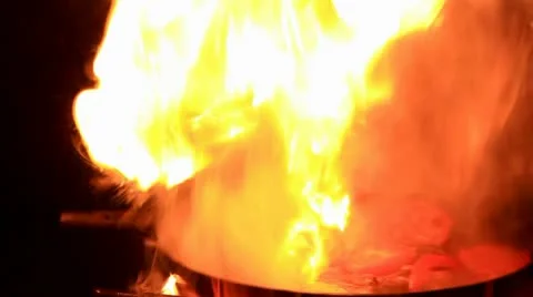 Bright light a fire Stock Footage 9607287