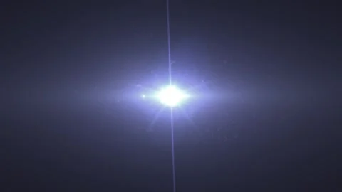 Bright Light Flare in Dark Night Sky with Starburst Effect and Cosmic Glow 스톡 동영상 338301459
