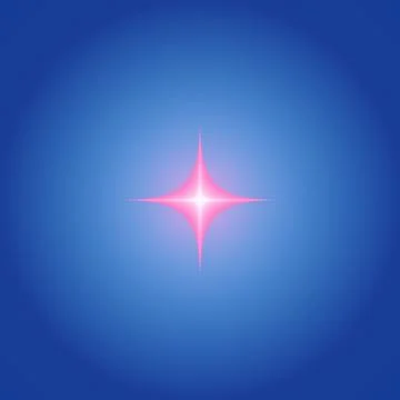 Bright light flare effect on blue sky background Stock Illustration