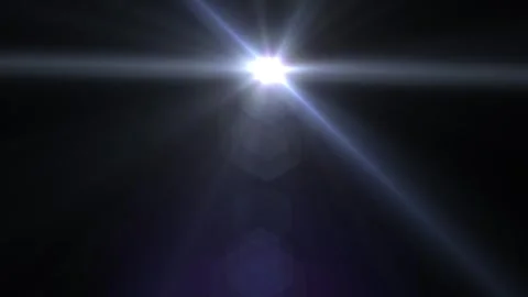 Bright Light Flare Effect with Rays Radiating Outward Video stock 345448818
