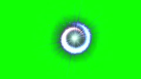 Bright Light Flare Green Screen Animation Chroma Key Effect Video Stock Footage 322152235