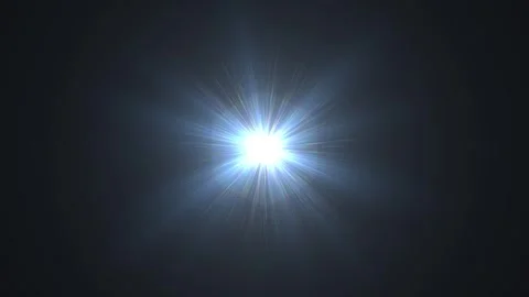 Bright Light Flash with Radial Lens Flare Effect in Dark Background Stock Footage 337227008