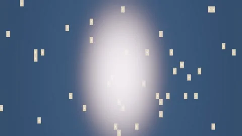 Bright light with glowing squares in dark blue background Stock Footage 337378968