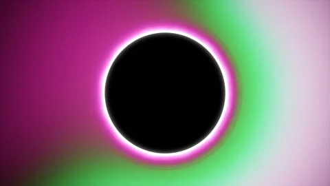 Bright light movement of two black circles in the center Stockbeeldmateriaal 320139201