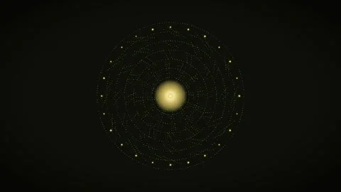 Bright light pattern with moving dots in circular formation Stock Footage 337239193