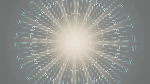 Bright light pattern with radial design and soft focus background Stock Footage 337380609