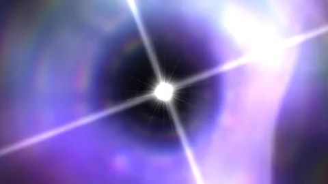 Bright light pulses through cosmic purple haze Stock Illustration