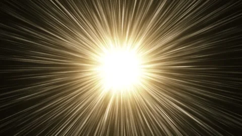 Bright light with rays moving on a dark background. It can be used horizontally Stock Footage 309473275