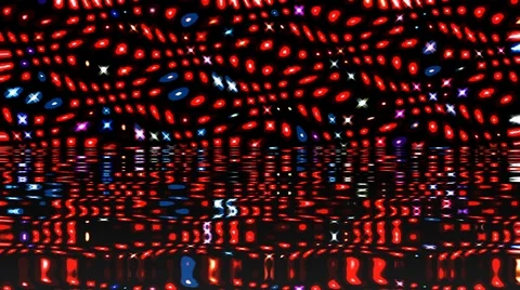 Bright light that regulates the full color of the water waves, black background Stock-Footage 126351932