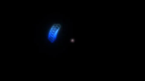Bright light shines in dark space with glowing shapes Stock Footage 338037861