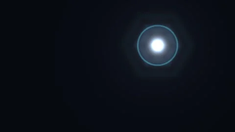 Bright light shines in a dark space creating a ring effect Stock Footage 338317271