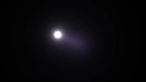 Bright light shining in dark space with a moving trail Stock Footage 338317586