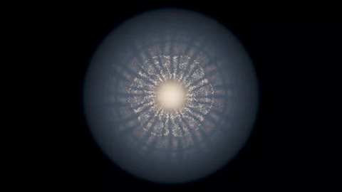 Bright light source with circular pattern in dark background Stock Footage 337389178