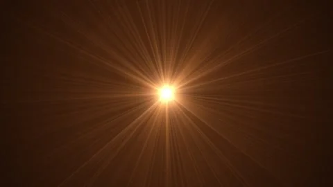 Bright Light Source with Radiant Flare Effect on Dark Background Stock-Footage 340411967