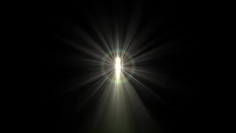 Bright Light Source with Radiating Beams in Dark Background 스톡 동영상 337955237