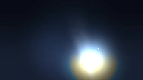 Bright light source shines in dark background Stock Footage 338226239