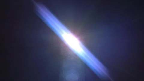 Bright light streaks across dark background Stock Illustration