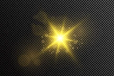 The bright light of the sun. Transparent sunlight. Special lens flare light effe Stock Illustration