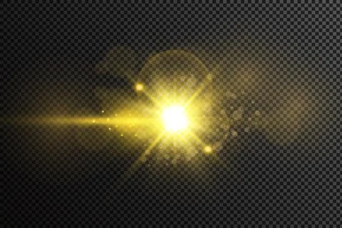 The bright light of the sun. Transparent sunlight. Stock Illustration