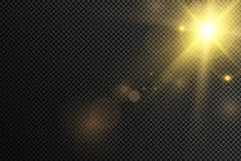 The bright light of the sun. Transparent sunlight. Special lens flare light effe Stock Illustration