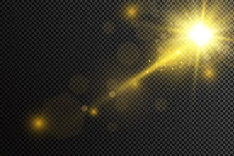 The bright light of the sun. Transparent sunlight. Special lens flare light effe Stock Illustration