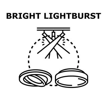 Bright lightburst concept illuminating modern interior design Stock-Illustration