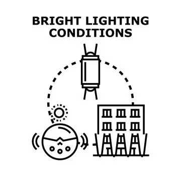Bright lighting conditions concept vector illustration Stockillustratie