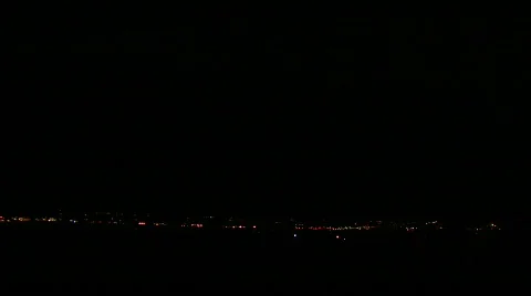 Bright lightning bolt strikes a mountain Stock Footage 360428