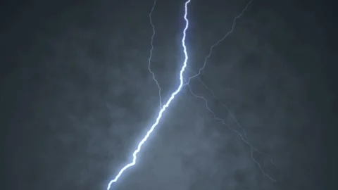 Bright Lightning Bolts Stock Footage 258846644