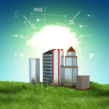 Bright lightning from cloud Ilustración de archivo