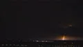 The bright lightning on a night city background 4k or 4k+ Resolution