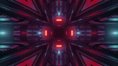 Bright lights of abstract sci art 3d illustration Stock Footage 149164506