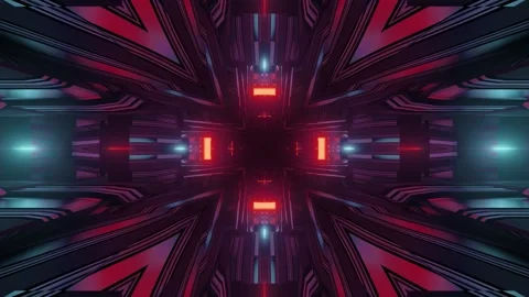 Bright lights of abstract sci art 3d illustration Stock Footage 160526142