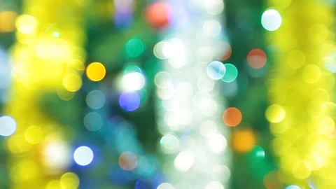 Bright lights on the Christmas tree blurred focus Stockbeeldmateriaal 106378906