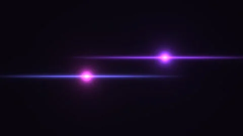 Bright lights move through dark space with purple and blue Stockbeeldmateriaal 338296142