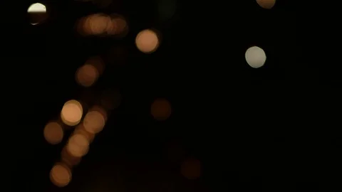 Bright lights from a salute in defocus Abstract blur real golden shiny fireworks 스톡 동영상 125481255