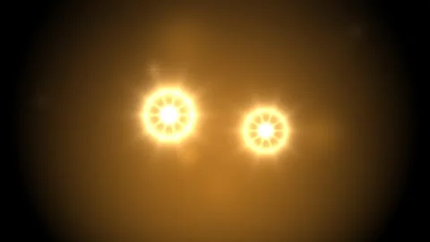 Bright lights shining in the dark background with glowing Stock Footage 338201435