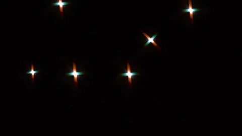 The bright lights of a star in the dark move. Stock Footage 320146454