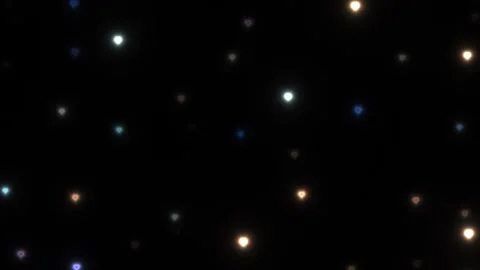 Bright lights twinkling against a dark background at night Stock Footage 338042862