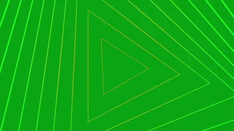 Bright lime accented triangular lines create lively spiral with geometric Stock Footage 324860724