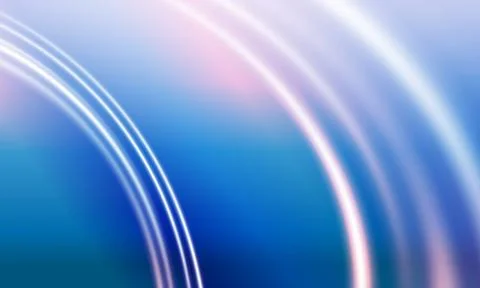 Bright line light on blue background. smooth curve motion. Stock Illustration