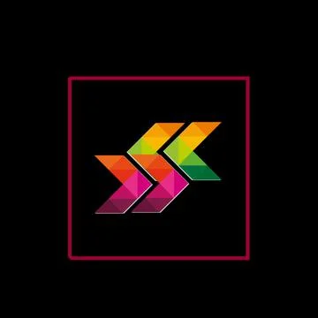 Bright line logo, vector Stock Illustration