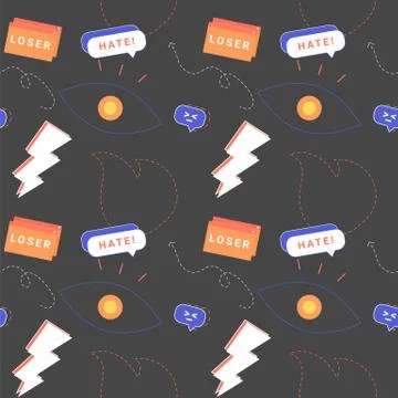 Bright linear seamless pattern 库存插图